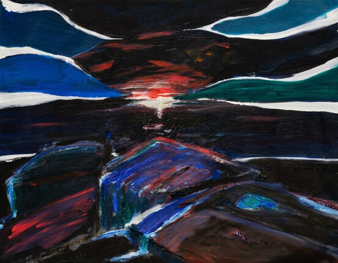 Anomaly on the Rock, acrylic painting