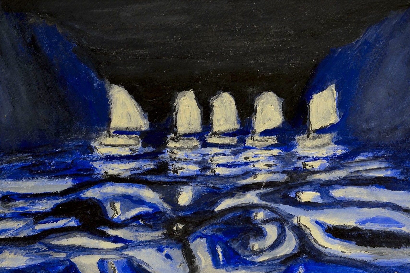 Drifting Optimists, acrylic painting