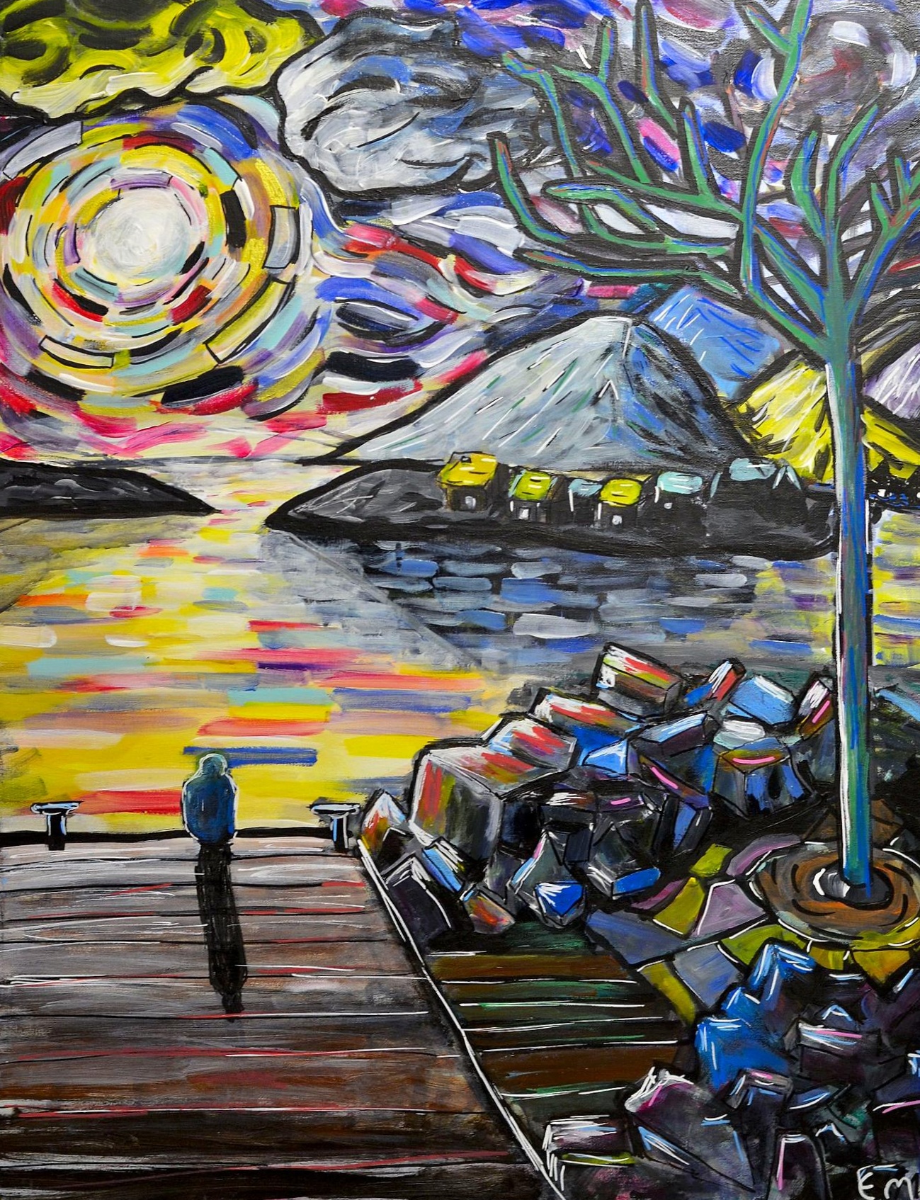 Nature’s Solitary Gift, acrylic painting