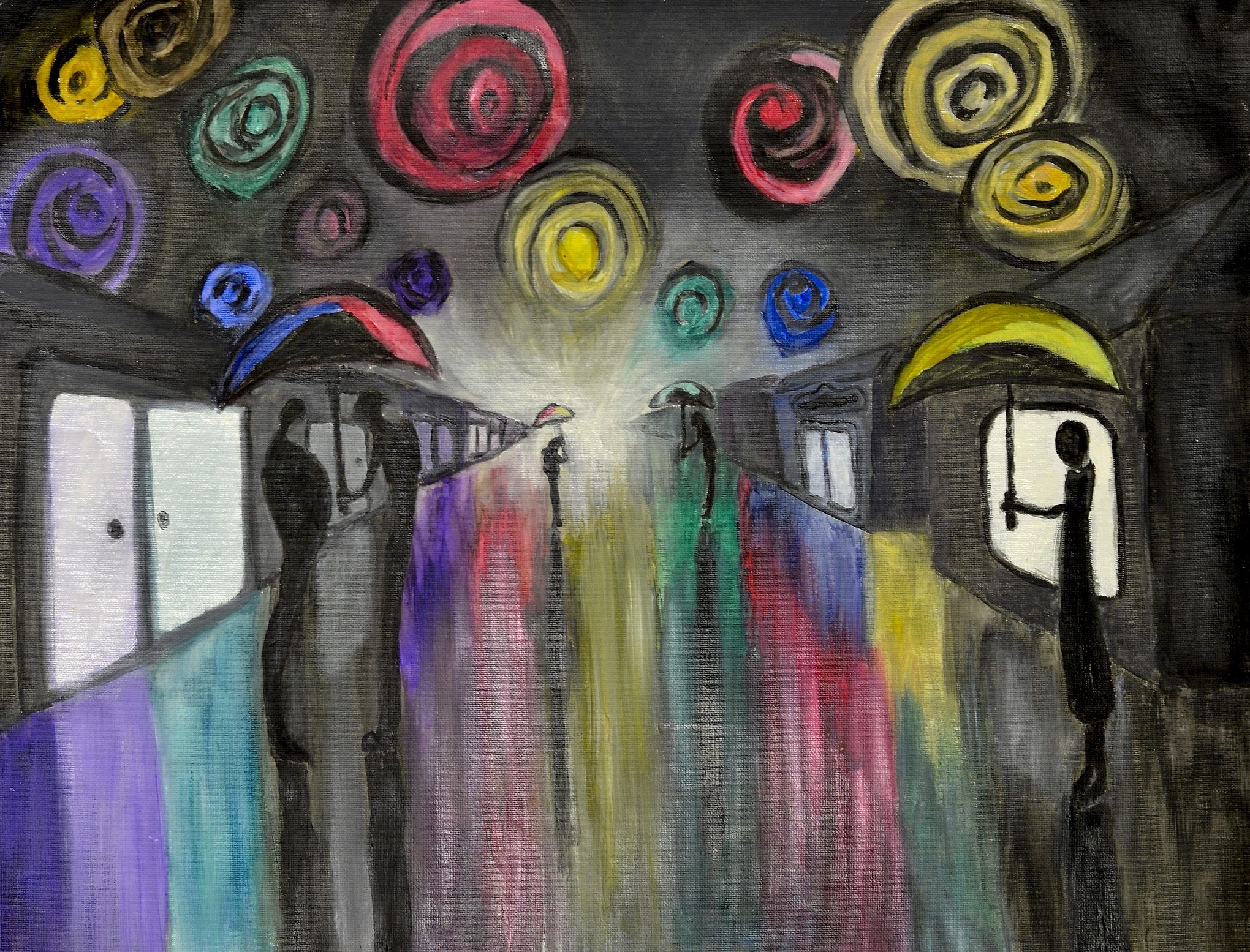 Pigment Skyfall, acrylic painting