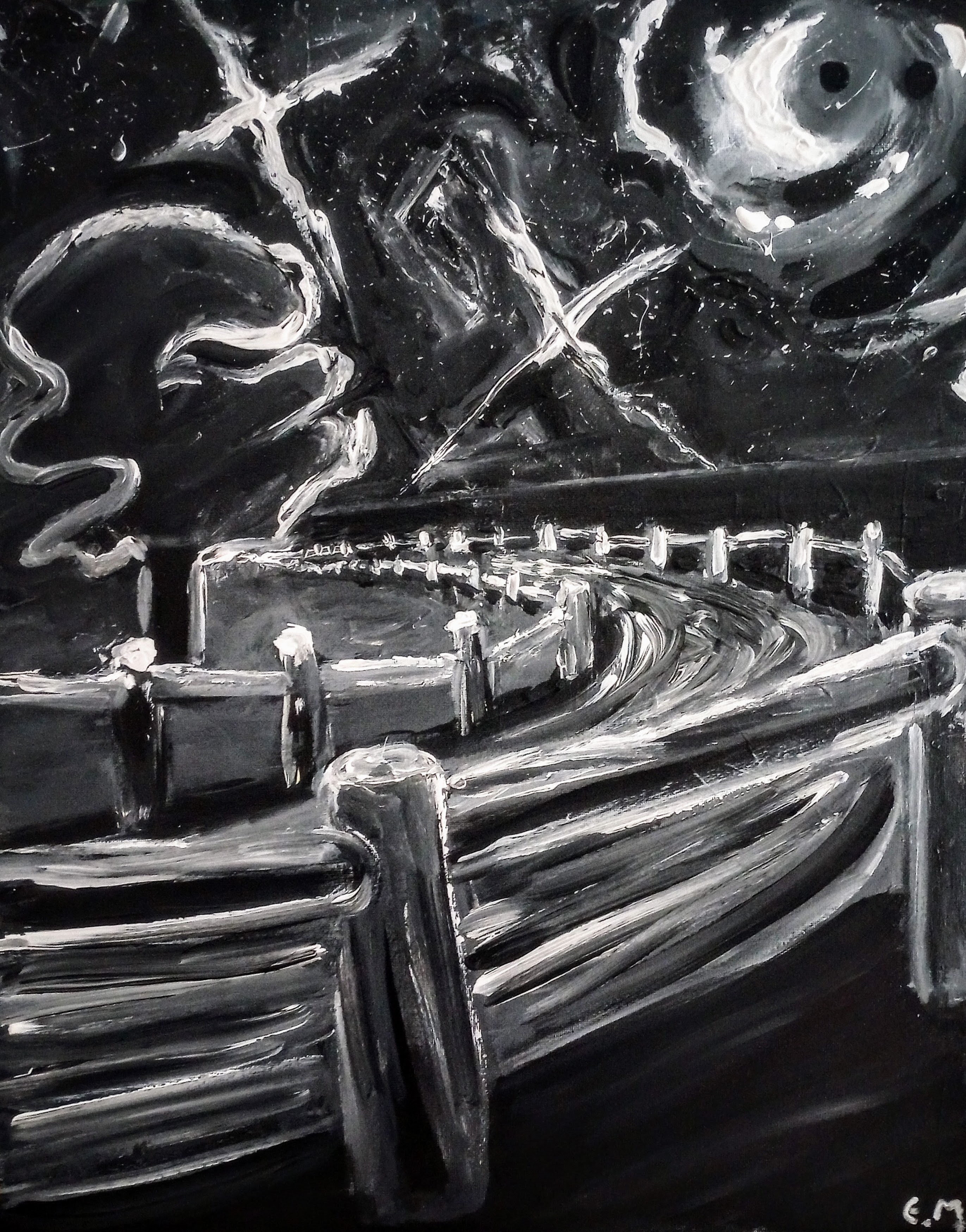 Raw star, acrylic painting