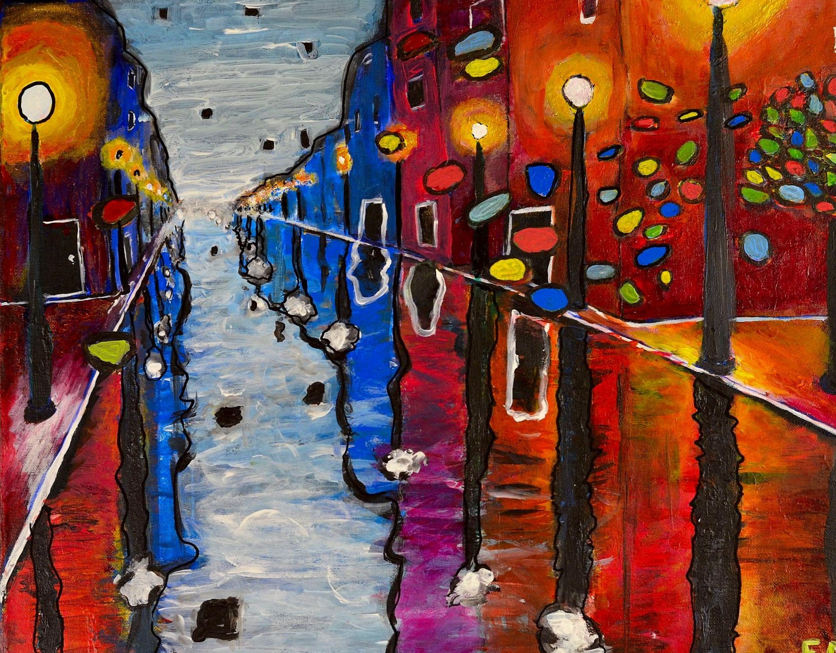 Upside Down, acrylic painting