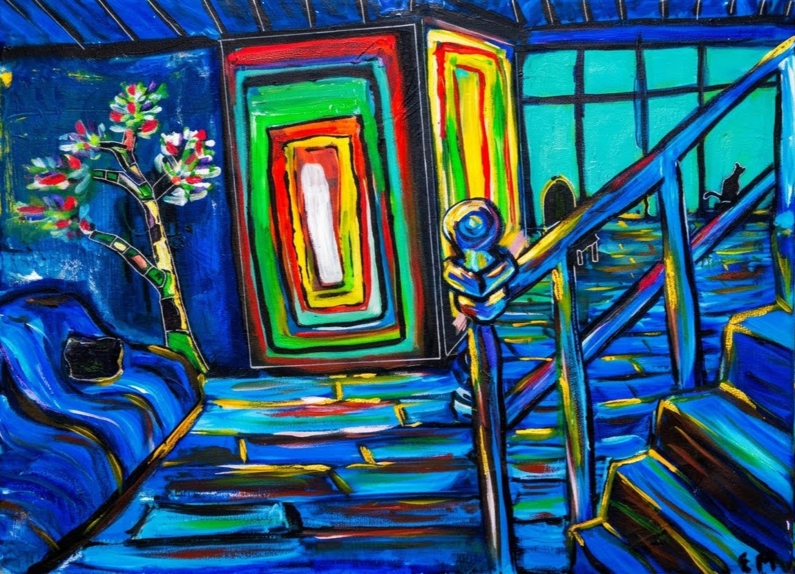 Waking up, acrylic painting